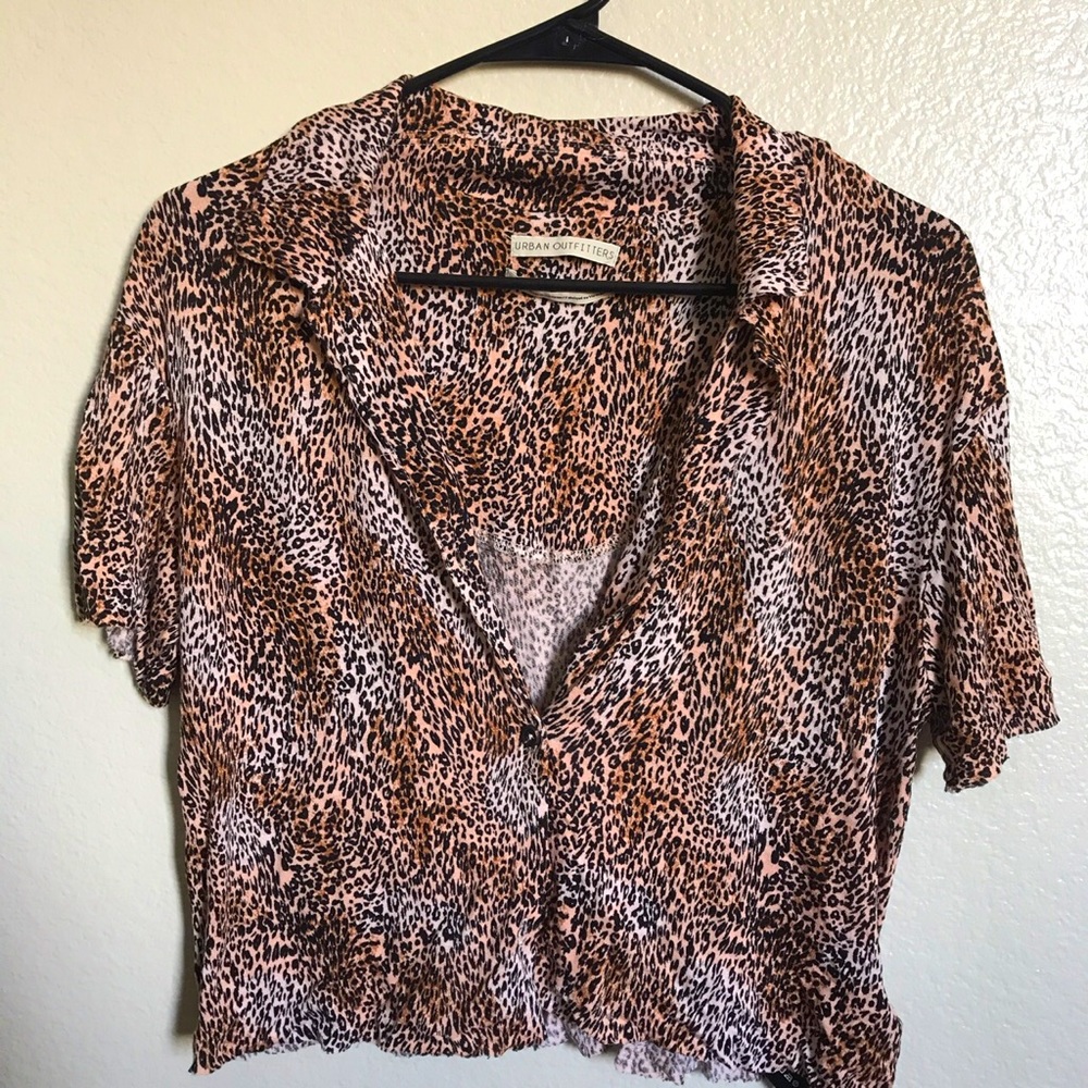 Button down crop top
